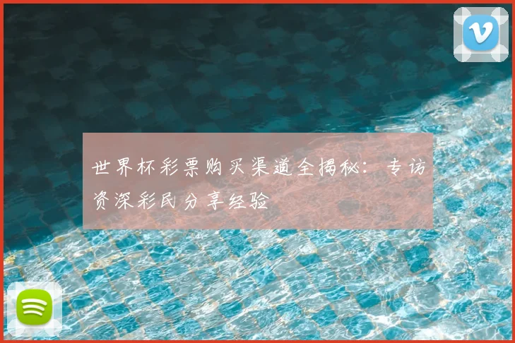 世界杯彩票购买渠道全揭秘：专访资深彩民分享经验